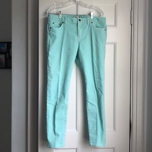 Sea foam green corduroys!